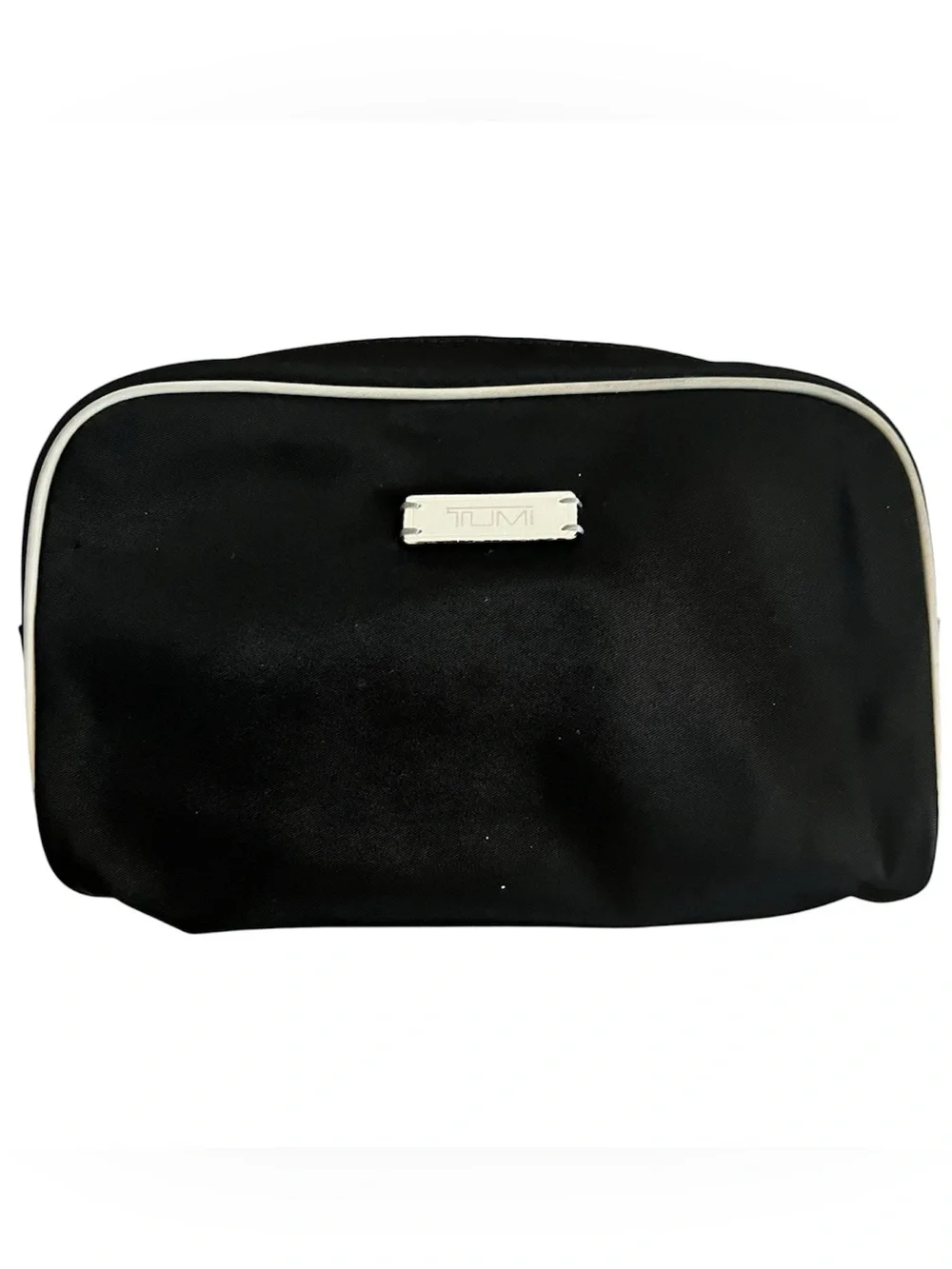 Tumi Voyageur Toulouse Black and White Nylon Travel Cosmetic Case